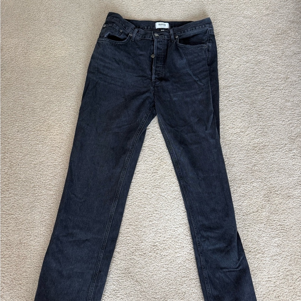 Agolde women’s straight leg Black Jeans